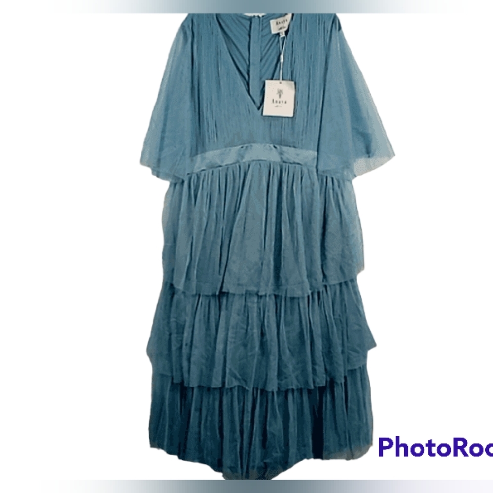 NWT Anaya with Love Short Sleeve Tiered Tulle Dress sz 1X